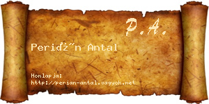 Perián Antal névjegykártya